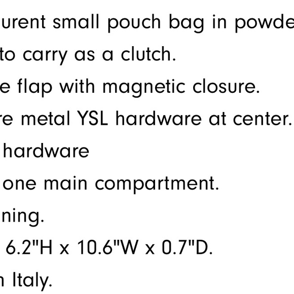Yves Saint Laurent Black Clutch with Gold Logo - Picture 7 of 7